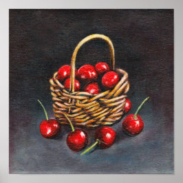 Acrylic Red Cherry Original Poster