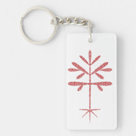 Acrylic Red Sapling Keychain