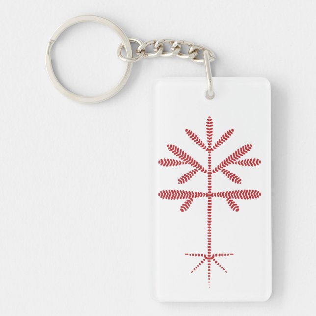 Acrylic Red Sapling Keychain (Framsidan)