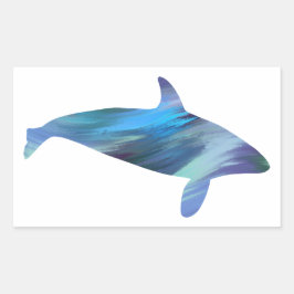 Acrylic-Stil Orca Sticker Rektangulärt Klistermärke
