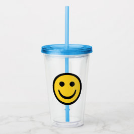 Acrylic Tumbler av typen Preppy Lycklig Ansikte Take Away Mugg
