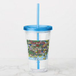 Acrylic Tumbler för Isla Vista Karta Take Away Mugg