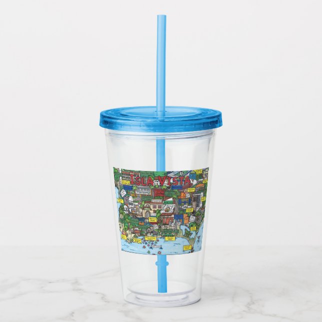 Acrylic Tumbler för Isla Vista Karta Take Away Mugg (Framsida)