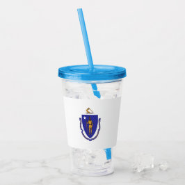 Acrylic Tumbler med flagga av Massachusetts Take Away Mugg