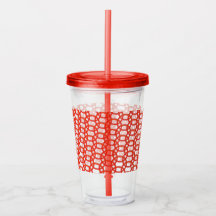 Acrylic Tumbler - Red Ringar inlåst