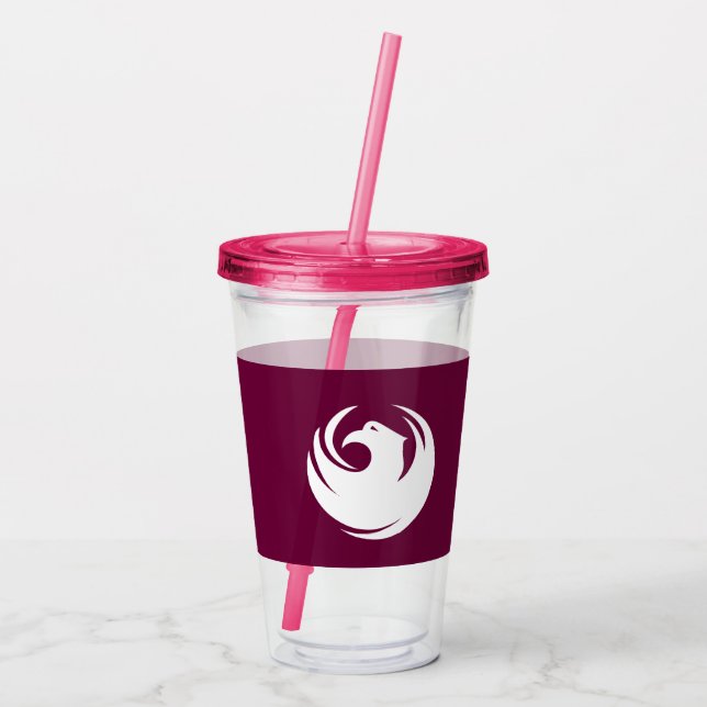Acrylic Tumbler with flag of Phoenix City Take Away Mugg (Baksida)