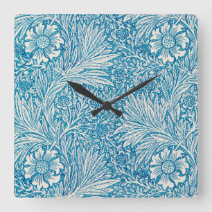 ACRYLIC WALL CLOCK: WILLIAM MORRIS DESIGNS FYRKANTIG KLOCKA