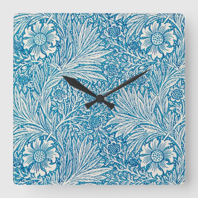 ACRYLIC WALL CLOCK: WILLIAM MORRIS DESIGNS FYRKANTIG KLOCKA (Framsida)