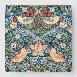 ACRYLIC WALLCLOCK : WILLIAM MORRIS FYRKANTIG KLOCKA