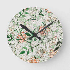 ACRYLIC WALLCLOCK : WILLIAM MORRIS : JASMINE RUND KLOCKA