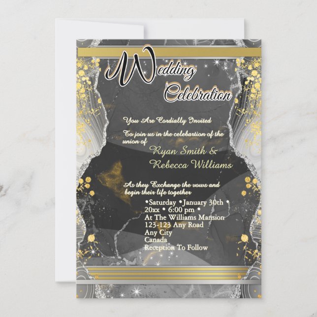 Acrylic Wedding Invitation Inbjudningar (Framsida)
