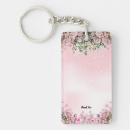 Acrylic Wedding Keychain Favor – Double‑Sided