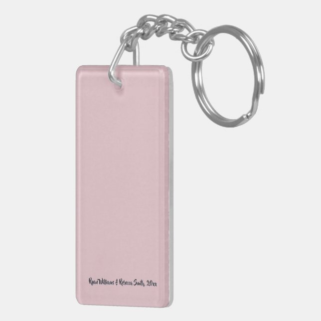 Acrylic Wedding Keychain Favor – Double‑Sided (Höger Baksida)