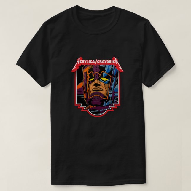 AcrylicaCrayonica logotyp med Galactus Classic T Shirt (Design framsida)