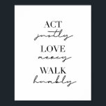 Act Justly Kärlek Mercy Walk HumLY Poster<br><div class="desc">Act Justly Kärlek Mercy Walk HumLY</div>