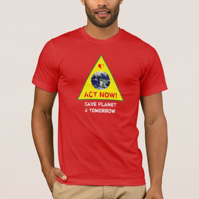 ACT NU & Spara Planet Klimatuppror Tee (Framsida)