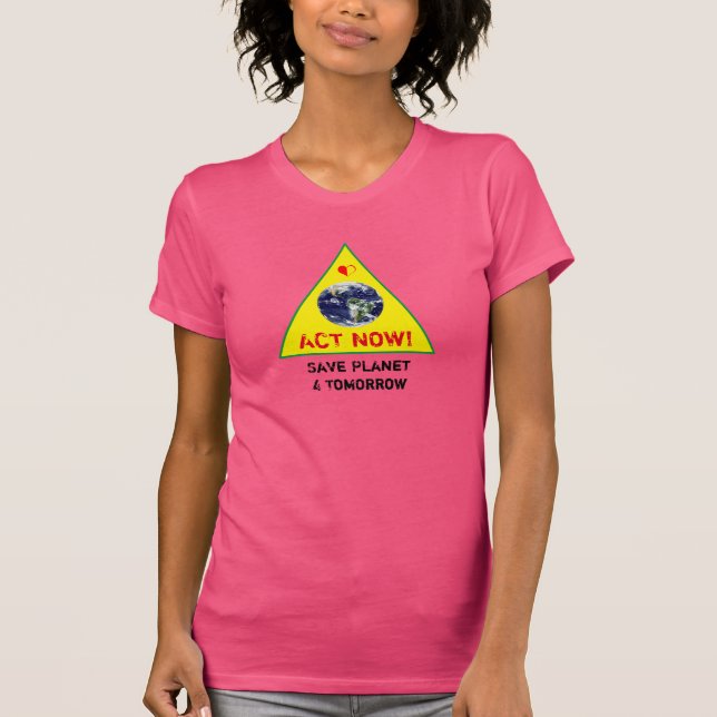 ACT NU & Spara Planet Klimatuppror Tee (Framsida)