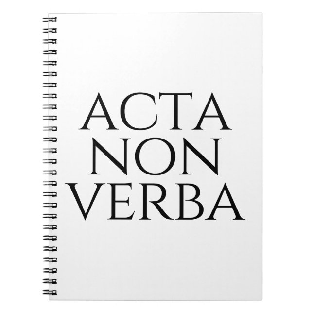 Acta Non Verba Anteckningsbok (Framsidan)