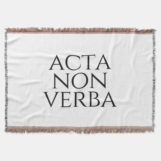 Acta Non Verba Filt (Framsidan)
