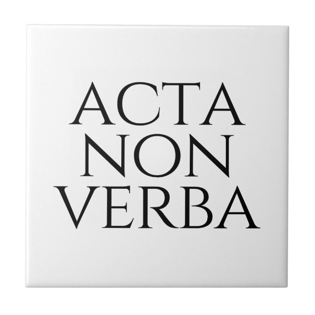 Acta Non Verba Kakelplatta (Framsidan)