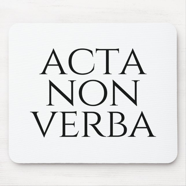 Acta Non Verba Musmatta (Framsidan)