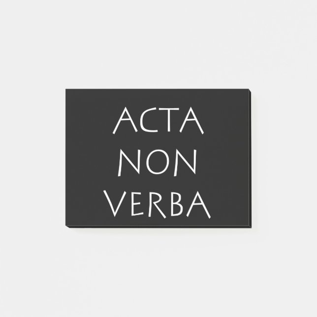 Acta non verba post-it block (Framsida)