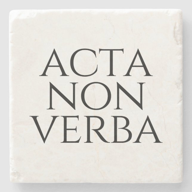 Acta Non Verba Stenunderlägg (Framsidan)