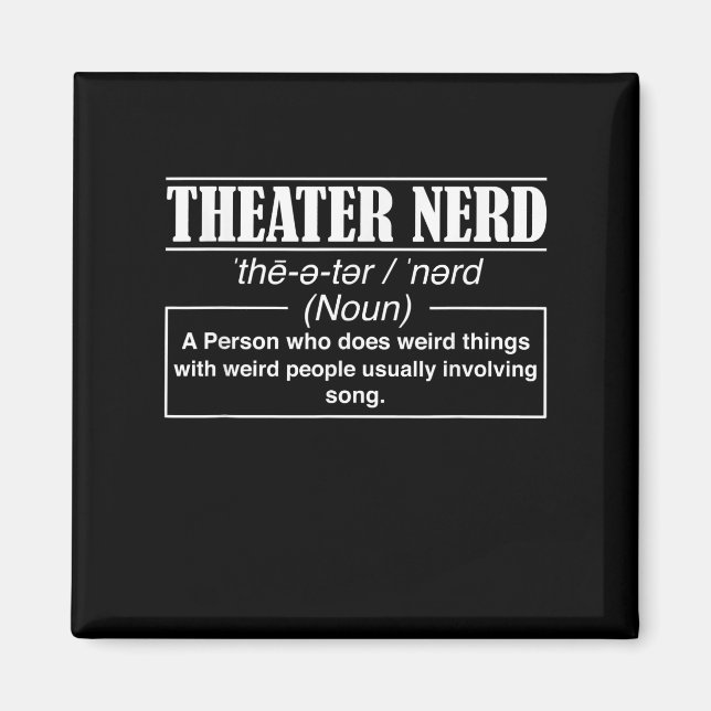 Acter Älskare Acter Acter-spelare för Actress Nerd Magnet (Framsidan)