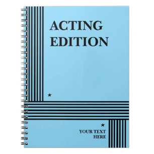 Acting Edition spelar upp skript-formaterad anteck Anteckningsbok