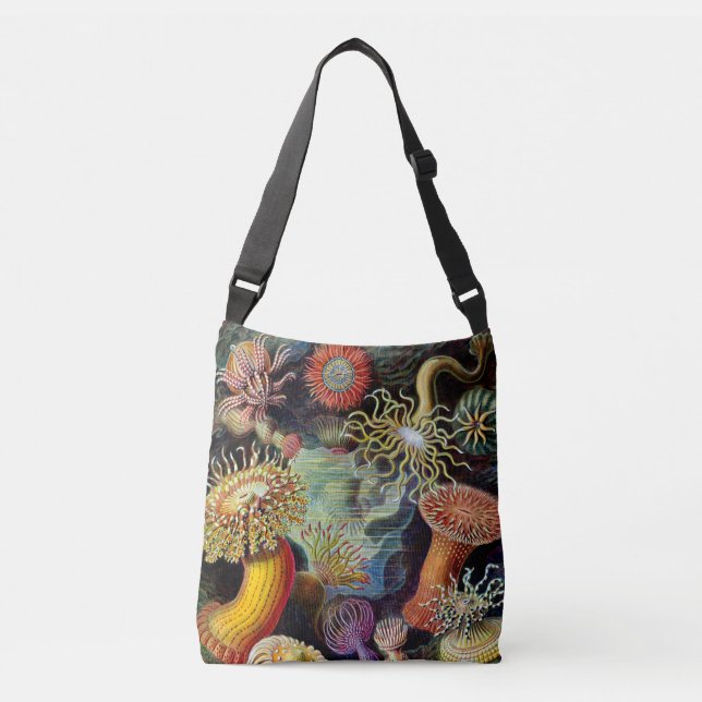 Actiniae av Ernst Haeckel Crossbody Bag Axelväska (Framsida)