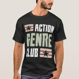 Action Club Retro Svart Grafik T Shirt