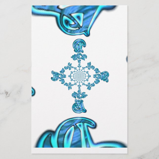 Action Cyan Teal Abstrakt Graffiti Art-utskrift (Framsida)