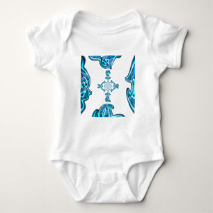 Action Cyan Teal Abstrakt Graffiti Art-utskrift Tee