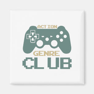 Action Genre Klubb-Gaming-Gamer-Game-Funny Magnet