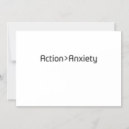 Action Over Anxiety Minimalist Magnetic Card Magnetisk Inbjudningskort