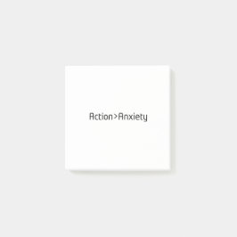Action Over Anxiety Minimalist Post-It Notes Block