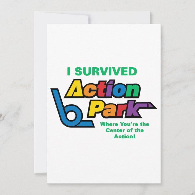 Action Park Survivor Inbjudningar (Framsida)