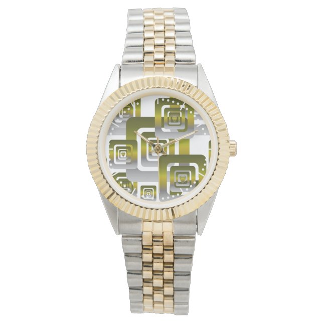 Activate My Heart Pattern Silver Armbandsur (Framsida)