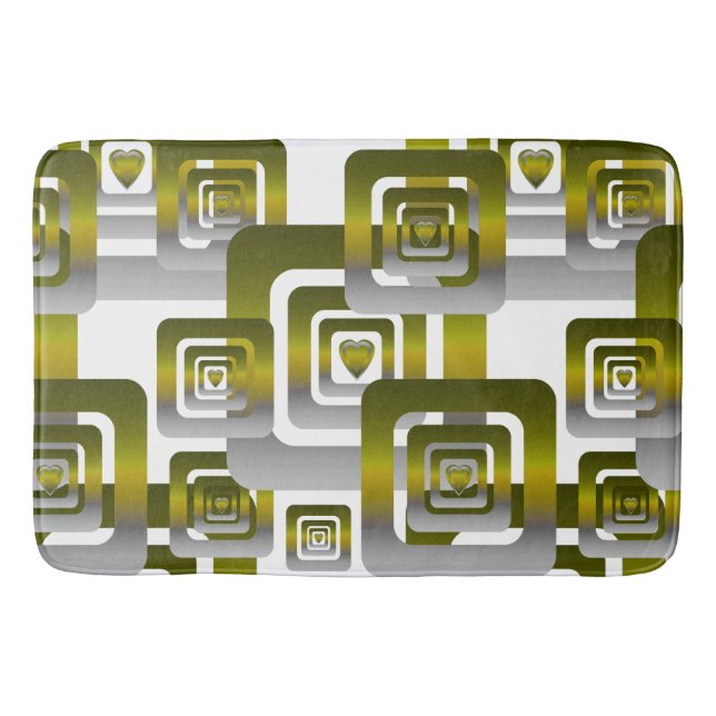 Activate My Heart Pattern Silver Badrumsmatta (Framsidan)