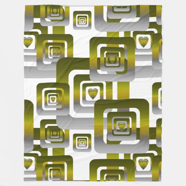 Activate My Heart Pattern Silver Fleecefilt (Framsidan)