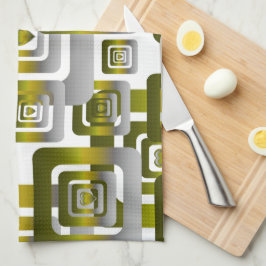 Activate My Heart Pattern Silver Kökshandduk