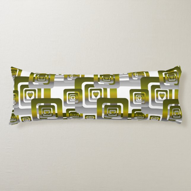 Activate My Heart Pattern Silver Kroppskudde (Framsidan)