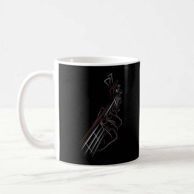 Active Bass Guitar Rock musik Graphic Guitar-uppsp Kaffemugg (Vänster)