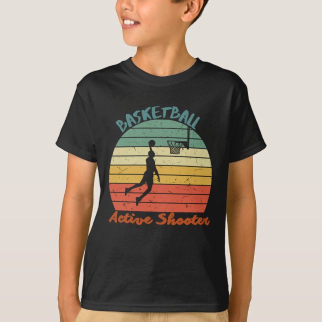 Active Shooter Basketball 8 T Shirt (Framsida)