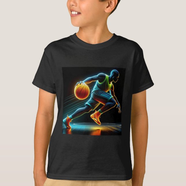 Active Shooter Basketball Anpassade design för T Shirt (Framsida)