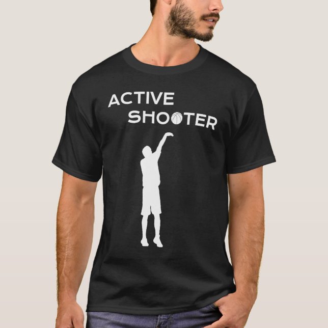 Active Shooter Basketball Player Basketball Active T Shirt (Framsida)