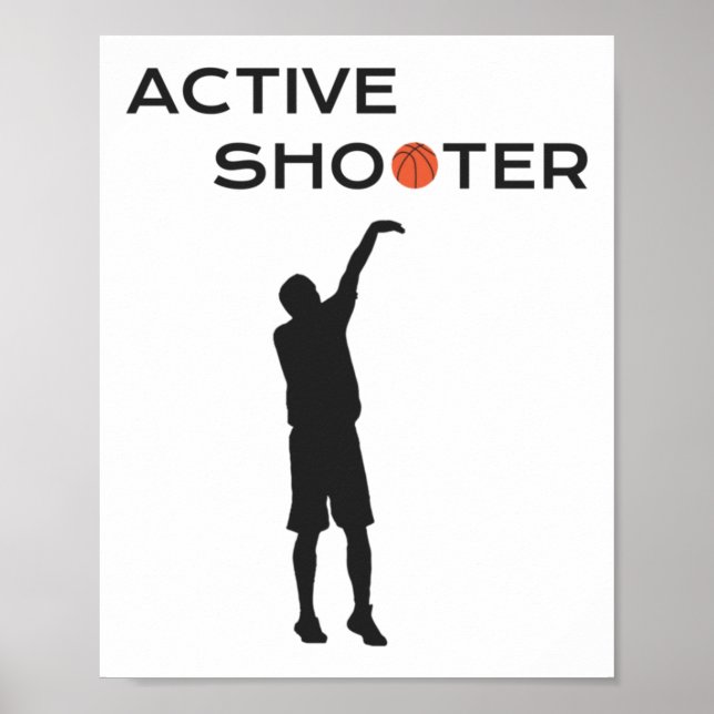 Active Shooter Basketball Player Basketball Player Poster (Framsidan)