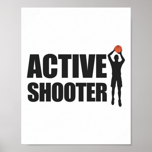 Active Shooter Basketball Player Basketball Player Poster (Framsidan)
