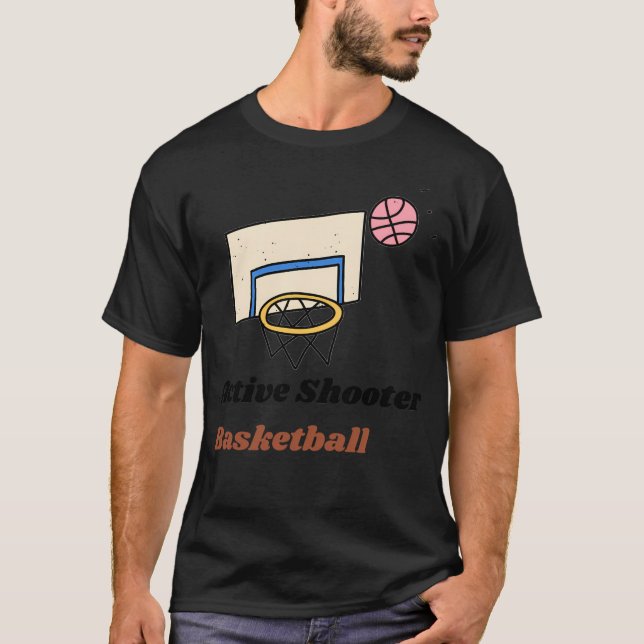 Active Shooter Basketball T Shirt (Framsida)