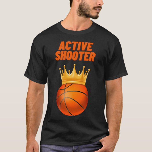 Active Shooter Basketball T Shirt (Framsida)